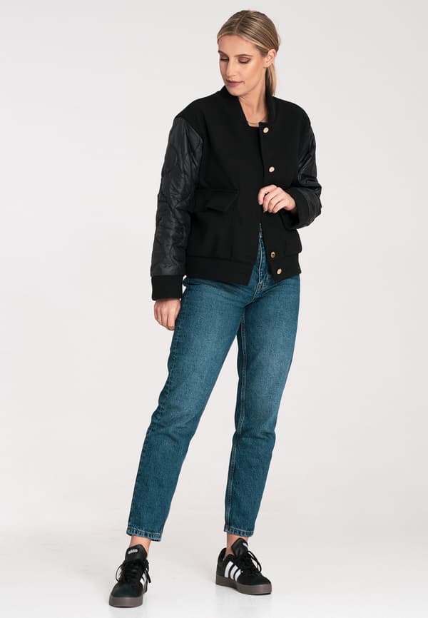 Dambomberjacka bomberjacke sort størrelse S/M