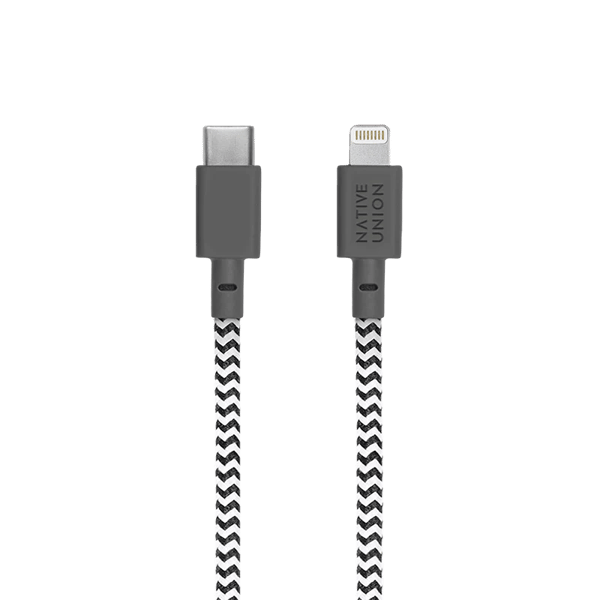 Native Union bæltekabel XL - USB-C - lightning-kabel, 3 m (zebra)