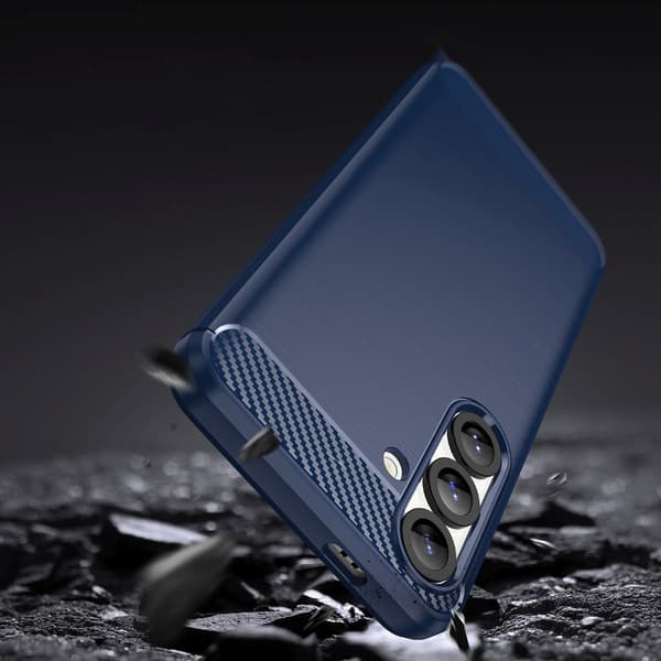 Silikone bagcover til iPhone 16e Carbon Cover - blå