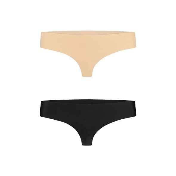 Bye Bra Usynlige T-shirts Nude Sort 2-pak S