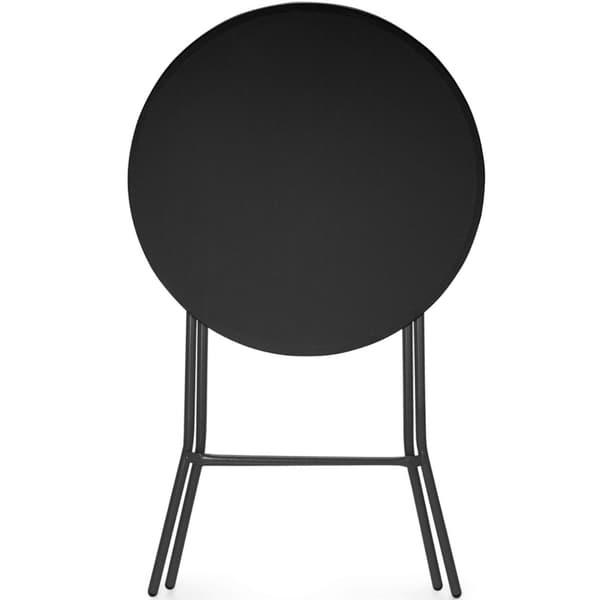 Sammenklappeligt barbord til catering, diameter 80x110 cm - sort