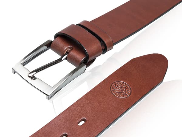 LIC40-0 BRUN 115 SUPREME Läderbälte +CERTIFIKAT