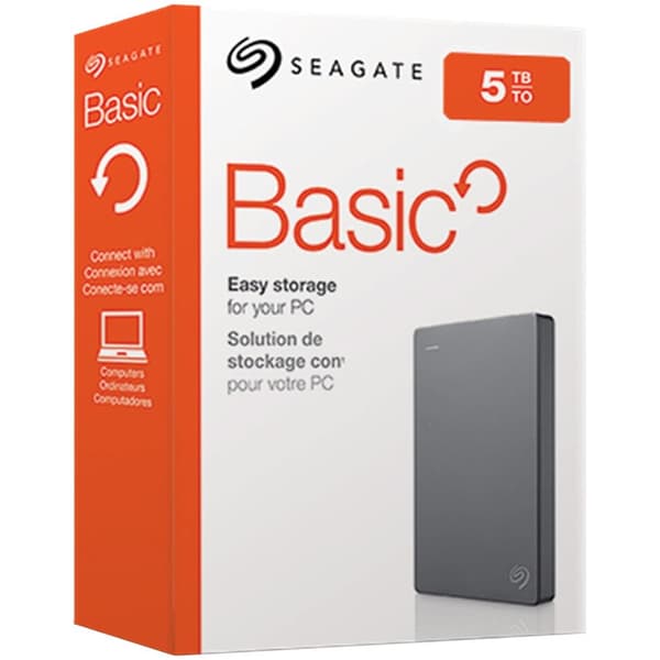 SEAGATE Basic eksternt drev (2,5 tommer, 5 TB, USB 3)