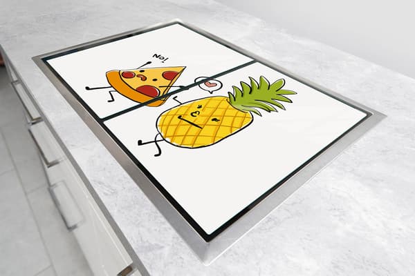GLASSKYDDSPLÅT FÖR SPIS 70x52 MAT