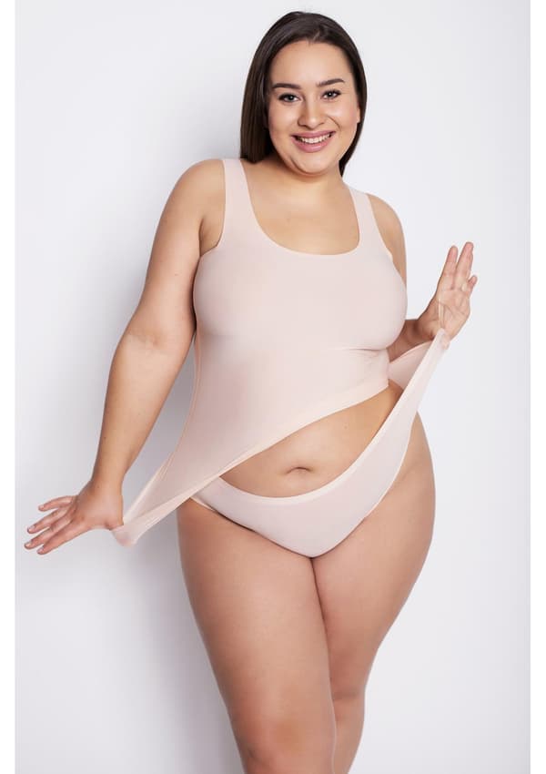 Dame elastiske trusser Flexi One Plus size FLEXI-ONE PLUS SIZE beige ONE SIZE