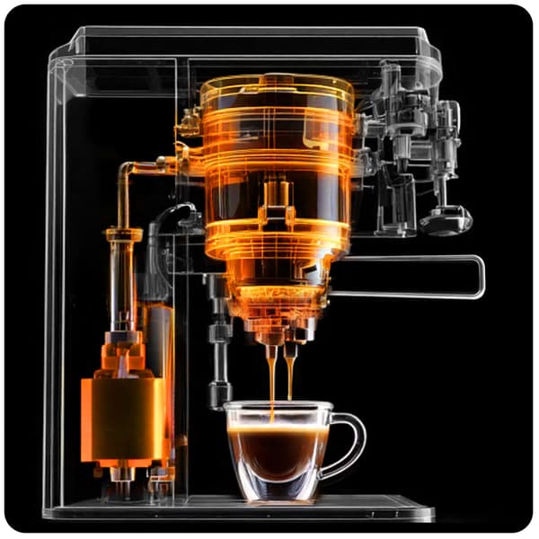 Berdsen BD-771 20 bar espressomaskine, sort