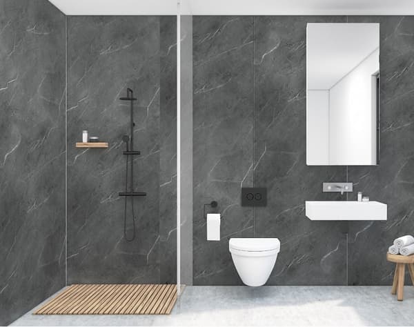 SELVKLÆBENDE MARMOR PVC LAMINATPANEL BLANK 80x40 cm panel12