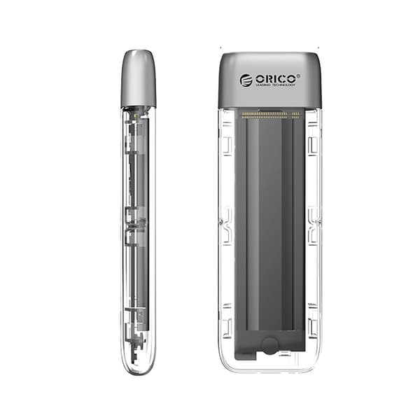 TXM2-C3 M.2 NVME USB-C 10 Gb/s diskfodral - grå