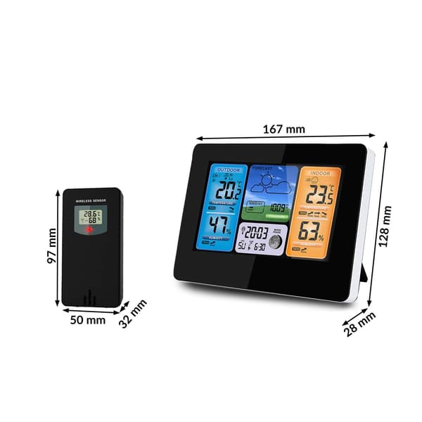 Väderstation med display BD-902 svart