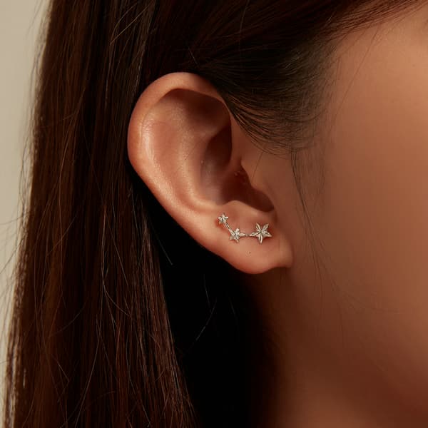 Pendientes Estrella de Plata Pendientes de Plata 925