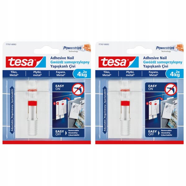 TESA justerbar selvhæftende spik 4 kg 2-pack