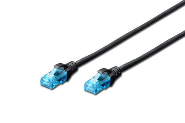 Patchkabel DIGITUS UTP kat. 5e 5m PVC svart