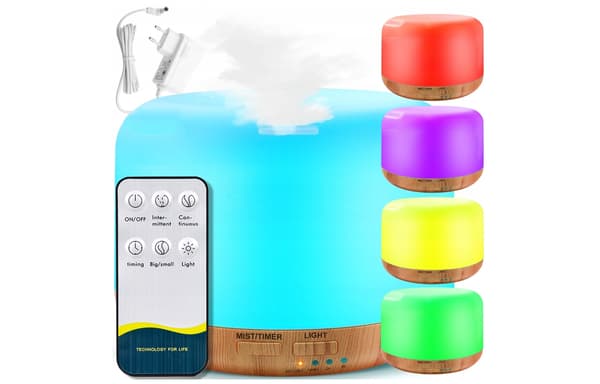 LUFTFUKTARE NATTLAMPA RGB-DIFFUSER AROMATERAPIJONISATOR