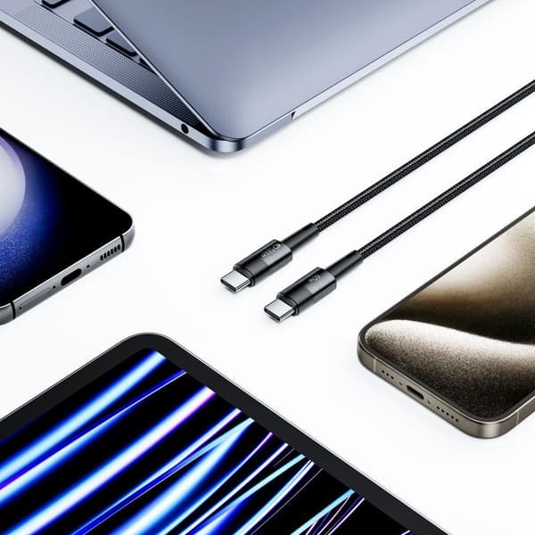 USB-C UltraBoost PD 60W 3A 1m Kaapeli - Harmaa