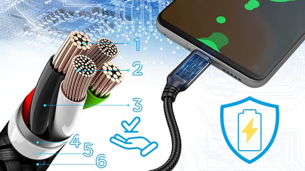 Nylon USB-C/USB-C -latauskaapeli Samsungille