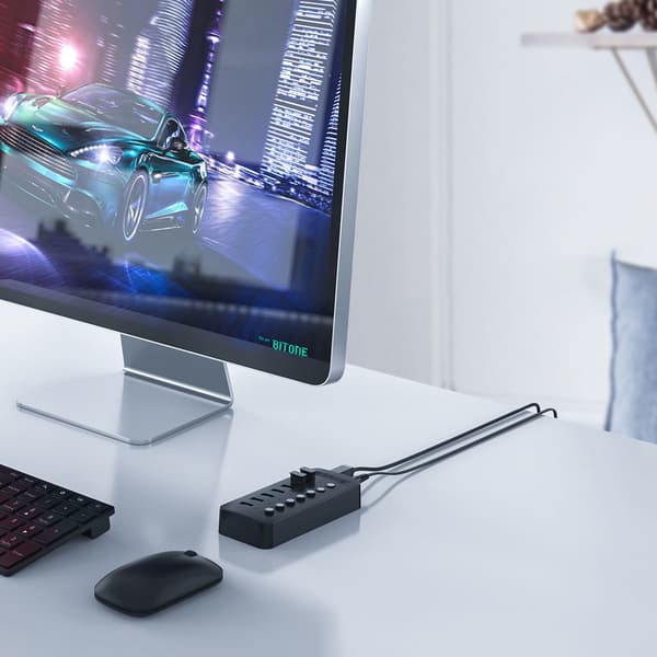 CT2U3-13AB Hub med 13x USB-A Switche - Sort