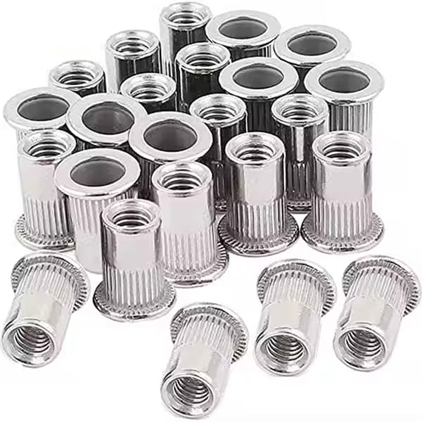 Falon Tech cylindriska nitmuttrar M6 50 st 0,5-3,0 mm
