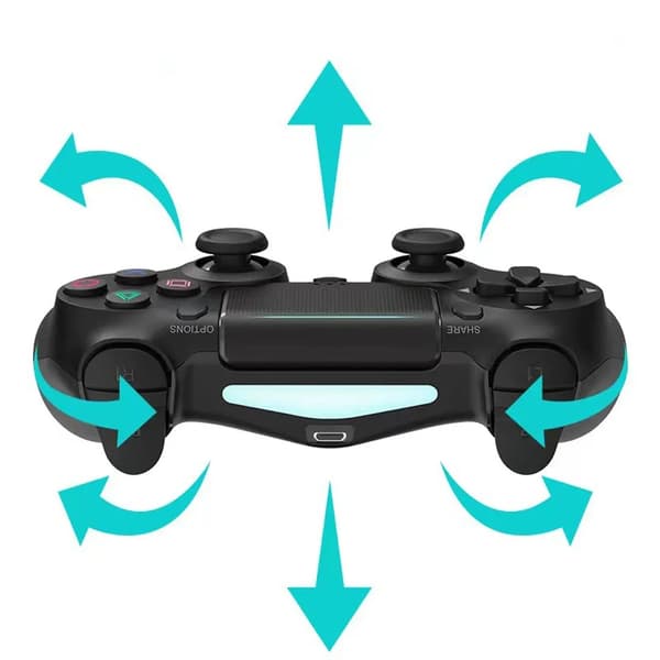 Trådløs Pad Controller til PS4 PlayStation 4 Vibrationsfunktion Sort