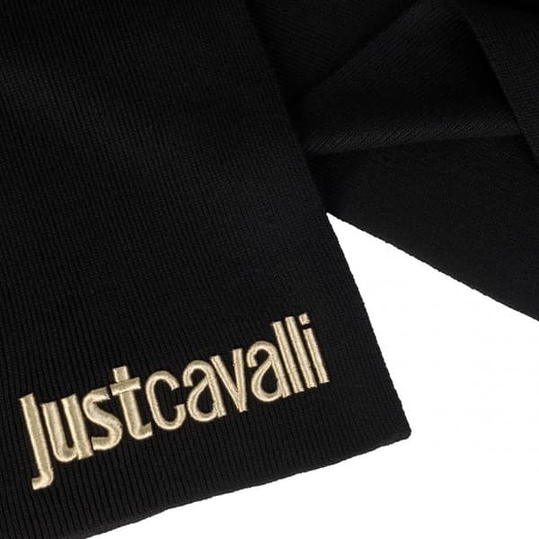 JUST CAVALLI herretørklæde SORT/GULD