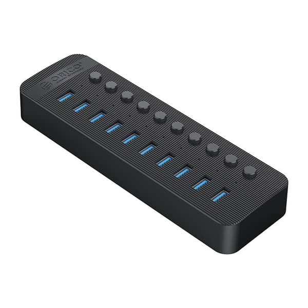 Hub CT2U3-10AB med switchar 10x USB-A - svart