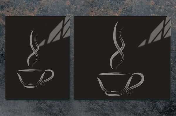 GLASTALLERK OCH SKÄRBRÄDA 100x52 KAFFE