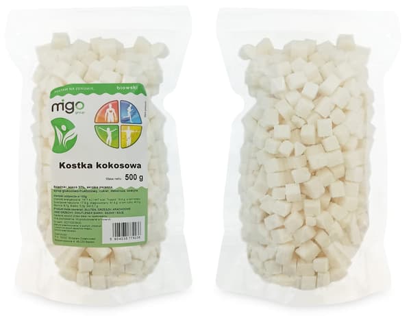 Kokosflager - terning (500g) - MIGOgroup