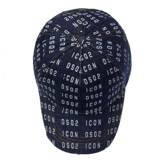 DSQUARED2 ICON-märkeskeps DENIMBLÅ