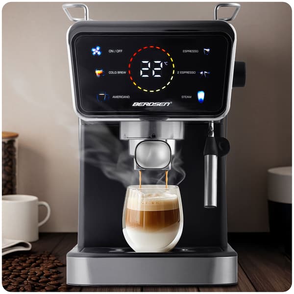 Berdsen BD-771 20 bar espressomaskine, sort