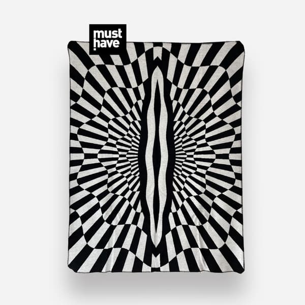 Bomuldstæppe OP-ART Kraft Kat