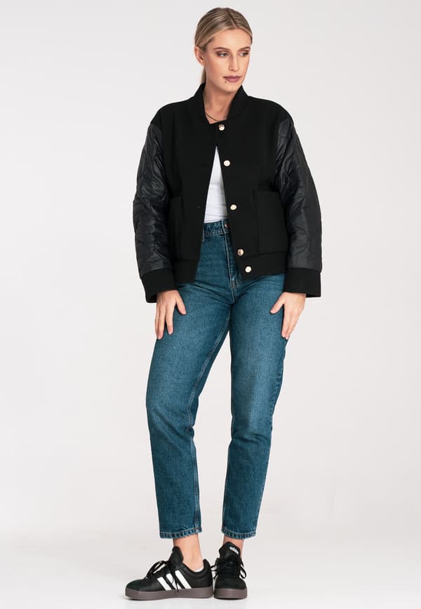 Dambomberjacka bomberjacke sort størrelse S/M