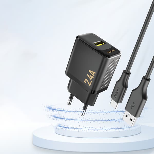 2.4A USB-A väggladdare - Svart