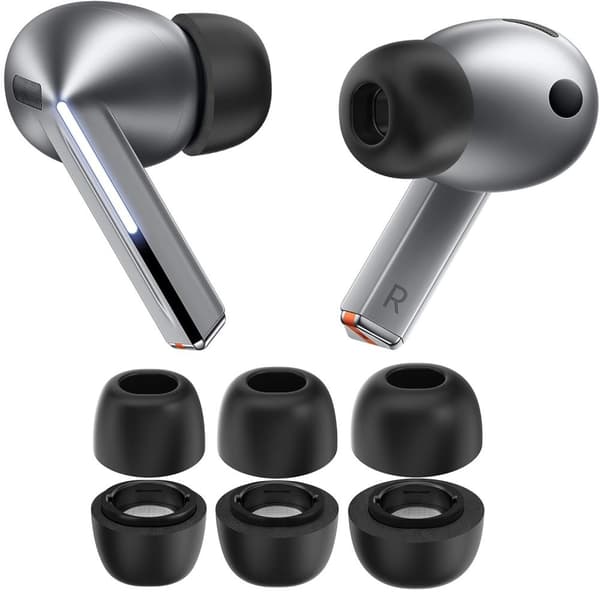 Ørepropper til Samsung Galaxy Buds 3 Pro i størrelserne S / M / L sort - 3 stk.