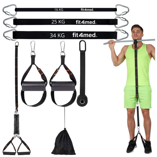 FIT4MED justerbart pull-up-band med benstöd 16-74 kg