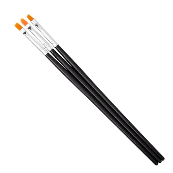 Geeli- ja kynsiharjat, mustat, 3 kpl:n setti