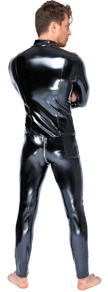 Black Level Svart Herr Lång Jumpsuit Med Dragkedja S