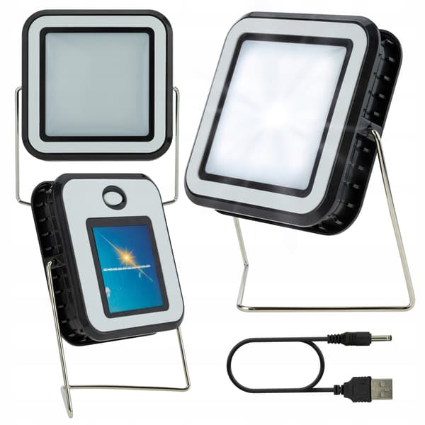 Solcelle campinglampe LED + USB VERGIONIC