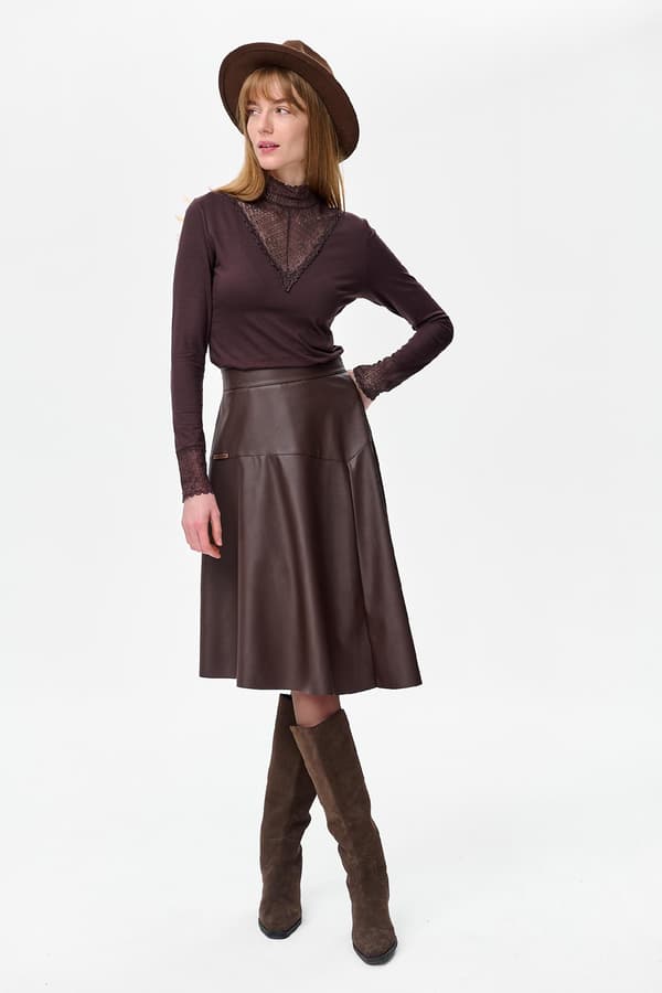 Damebluse Oyana 2 Chokolade 44