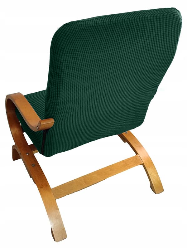 Finka stolöverdrag grön jacquard tjock