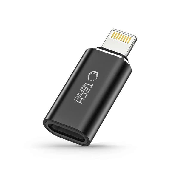 iPhone Lightning (han) til USB-C (hun) adapter - sort