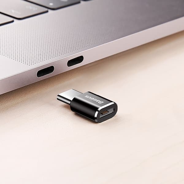 Adapter Mini Micro USB till USB-C Adapter - Svart