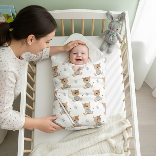 75x75cm babysvøb - bamse
