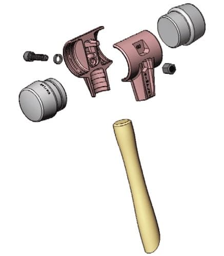 HALDER SIMPLEX gummihammerhoved 80 mm