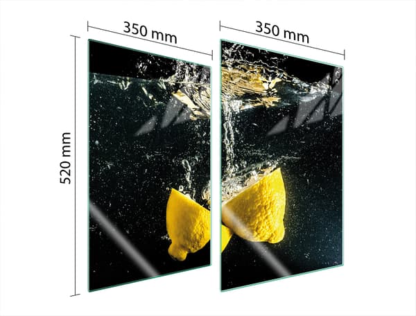 GLASSKYDDSPLATTA FÖR KÖK 2x35x52 CITRON