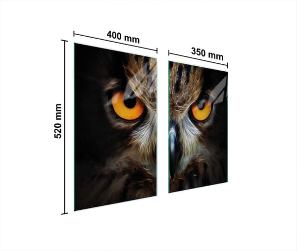 GLASBESKYTTELSESPLADE TIL KOMFUR 75x52 OWL