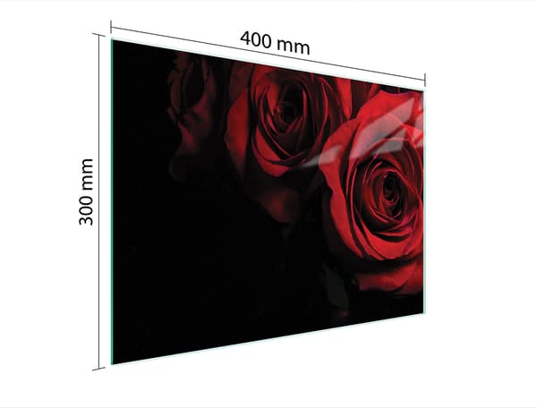 GLASSKÆREBRÆT 40x30 ROSA