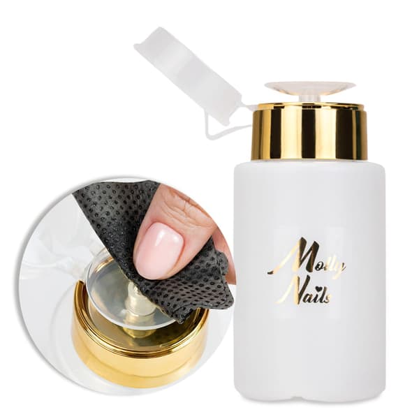 Molly Nails flytande pumpdispenser guld 150 ml