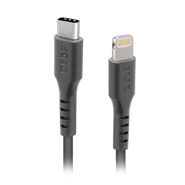 USB-C - iPhone Lightning -kaapeli 1m - Musta
