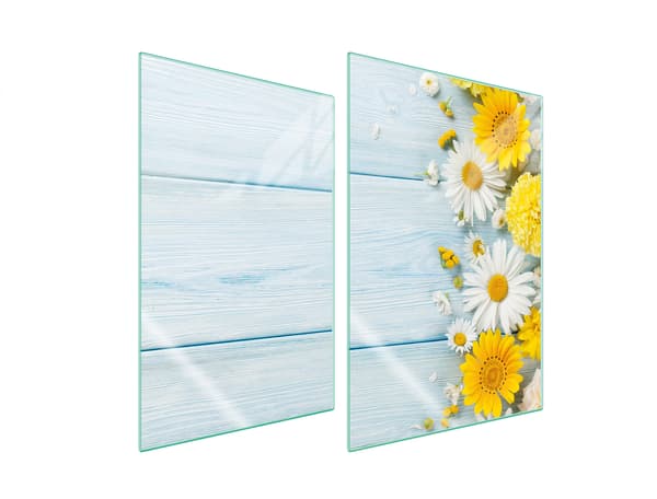 GLASPLADE TIL KØKKEN 2x35x52 KAMILLE