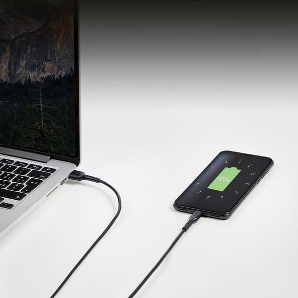USB-A - Micro-USB 2m kabel - sort