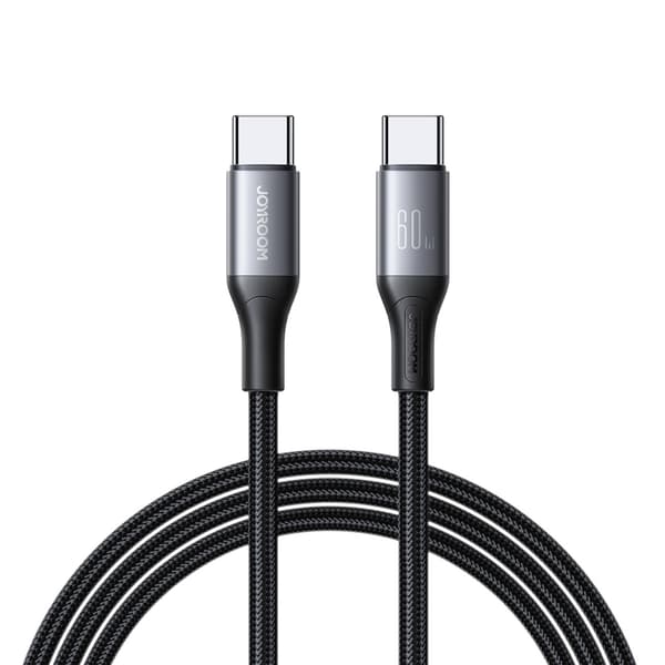 S-A28 Flätad USB-C-kabel 60W 2m - Svart
